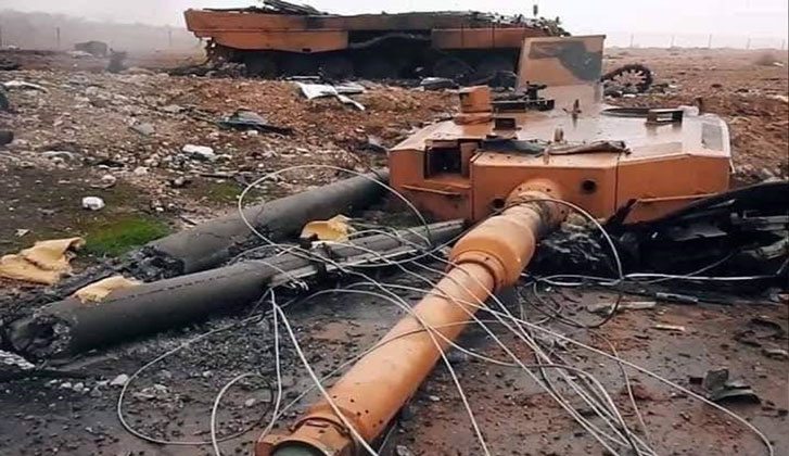 รถถังที่ถูกทำลายอีกคันของตุรกี (ภาพ)